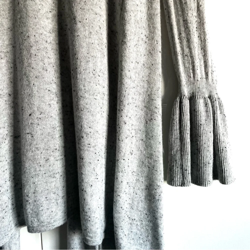 Anthropologie Moth Lyra Cashmere Blend Bell Sleeve Waterfall Long Cardigan S EUC
